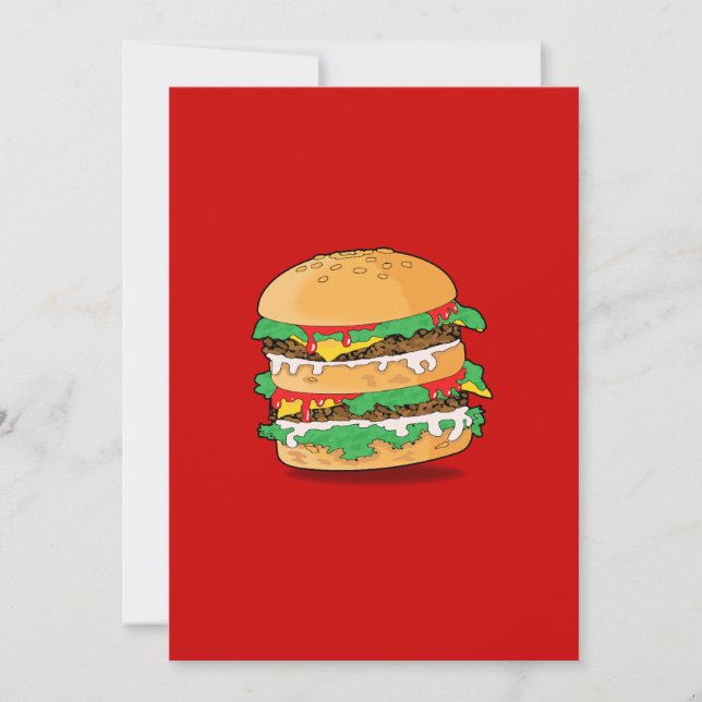 Cartoon Hamburger Invitation (Front)