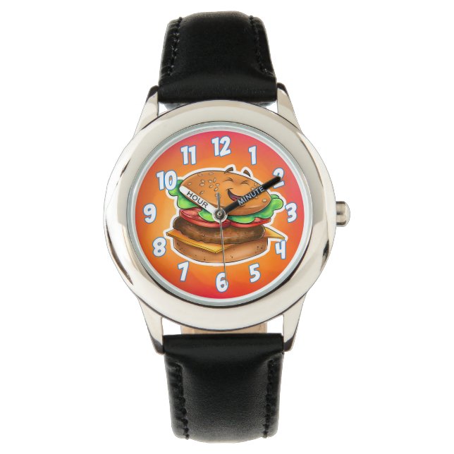 Cartoon hamburger watch (Front)