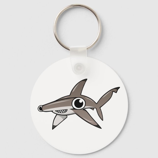 Cartoon Hammerhead Key Ring (Front)