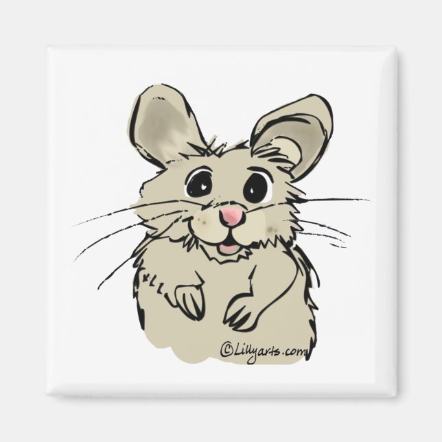 Cartoon Hamster Cute Custom Magnet (Front)