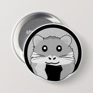 Cartoon Hamster Scarfed Joy 7.5 Cm Round Badge
