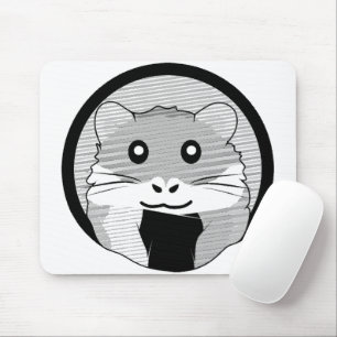 Cartoon Hamster Scarfed Joy Mouse Mat