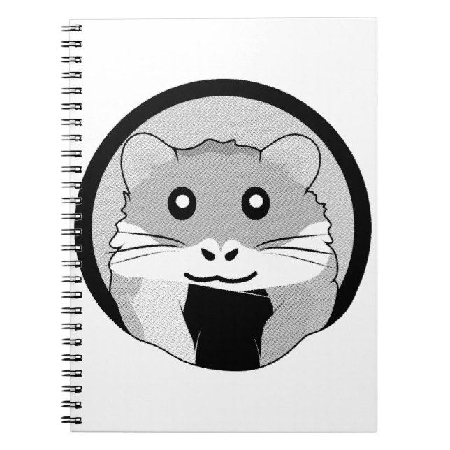 Cartoon Hamster Scarfed Joy Notebook (Front)