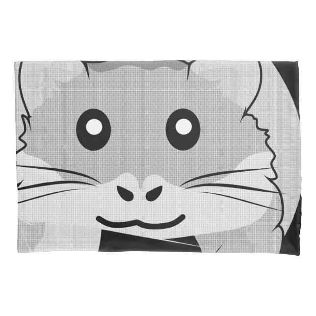Cartoon Hamster Scarfed Joy Pillowcase (Front)
