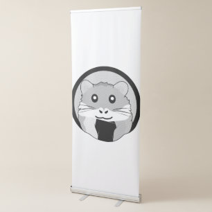 Cartoon Hamster Scarfed Joy Retractable Banner