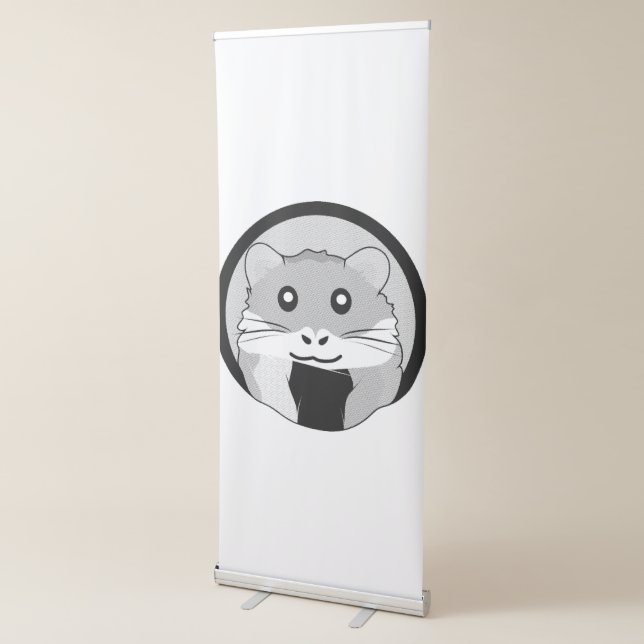 Cartoon Hamster Scarfed Joy Retractable Banner (3/4)