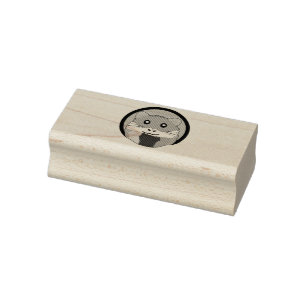 Cartoon Hamster Scarfed Joy Rubber Stamp