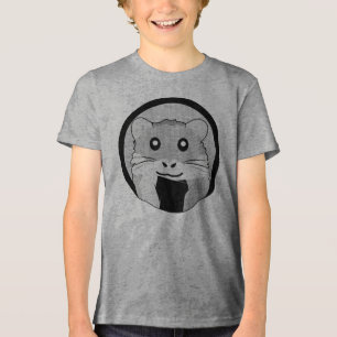 Cartoon Hamster Scarfed Joy Tri-Blend Shirt