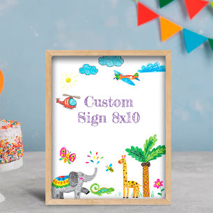 Cartoon Hand Draw Doodle Custom Sign