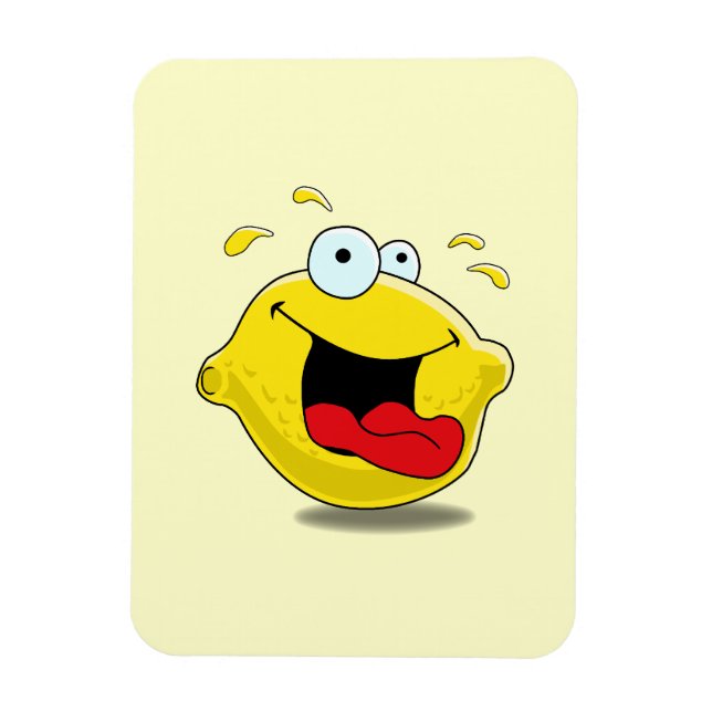Cartoon Happy Lemon Magnet (Vertical)