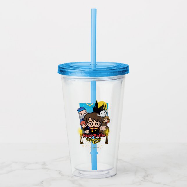 Cartoon Harry Potter and the Sorcerer's Stone Acrylic Tumbler (Front)