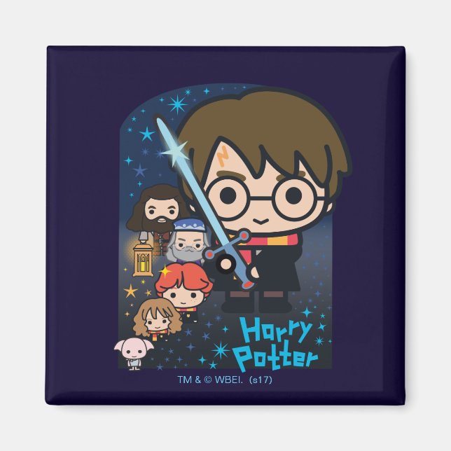 Cartoon Harry Potter Chamber of Secrets Graphic Magnet (Front)