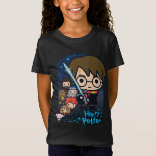 Cartoon Harry Potter Chamber of Secrets Graphic T-Shirt
