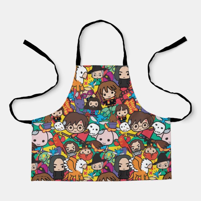 Cartoon Harry Potter Character Toss Pattern Apron (Front)