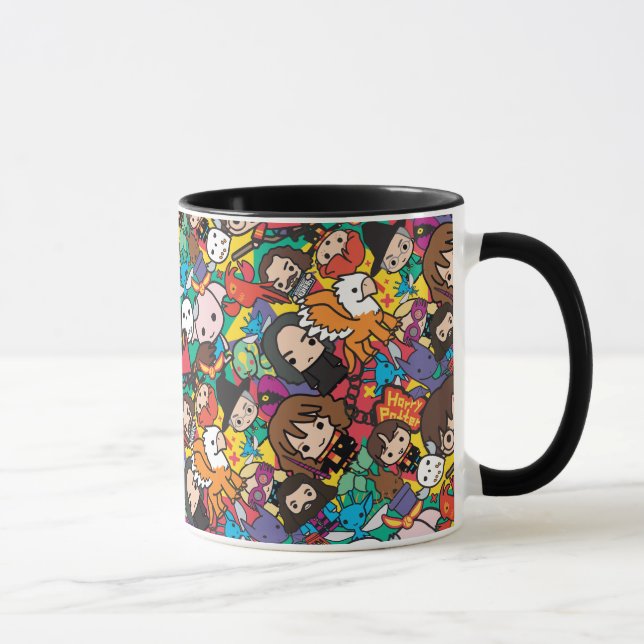 Cartoon Harry Potter Character Toss Pattern Mug (Right)