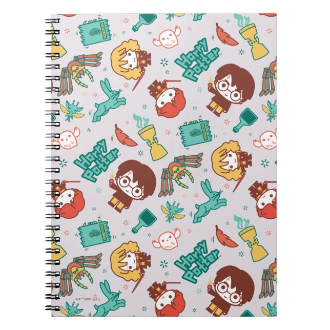Cartoon HARRY POTTER™ Creatures & Spells Pattern Notebook (Front)