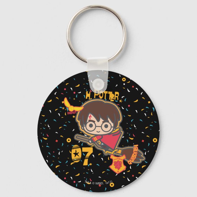 Cartoon Harry Potter Quidditch Seeker Key Ring (Front)