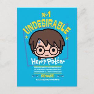Cartoon Harry Potter Wanted Poster Graphic Postcard