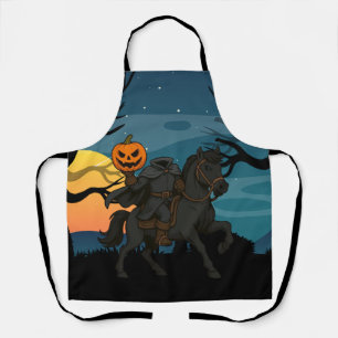 cartoon Headless Horseman Halloween/Autumn Apron