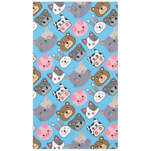 cartoon heads pattern.w Lblue BG Tablecloth