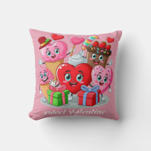 Cartoon Heart & Sweet friends valentine's day Cushion