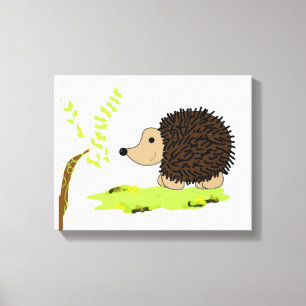 Cartoon Hedgehog Canvas Print