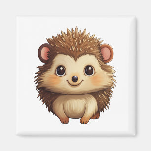 Cartoon hedgehog illustration magnet