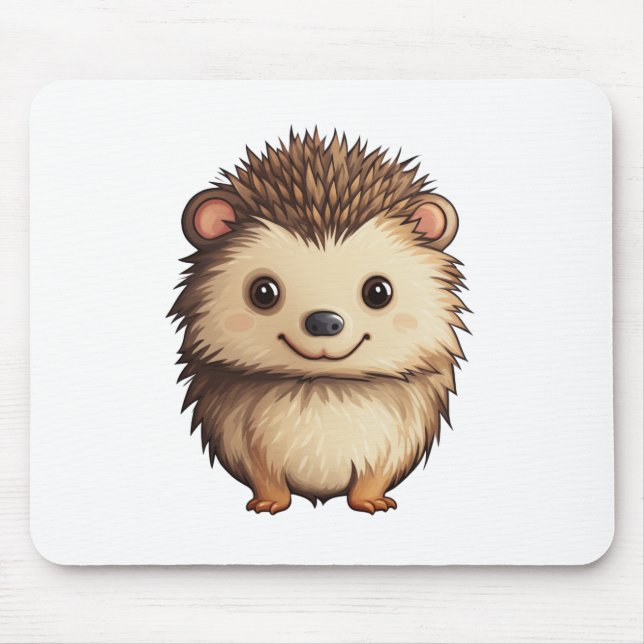 Cartoon hedgehog illustration mouse mat (Front)