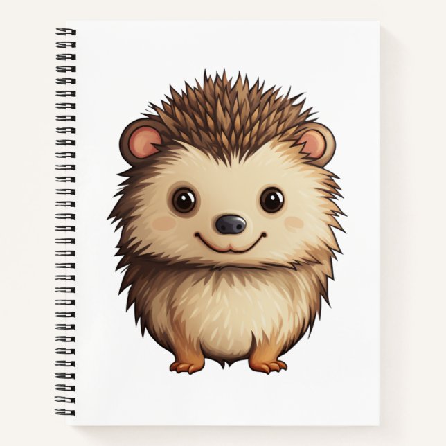Cartoon hedgehog illustration notebook (Front)