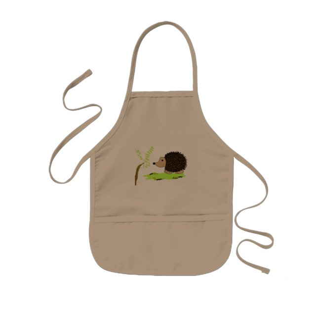 Cartoon Hedgehog Kids Apron (Front)
