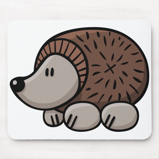 Cartoon Hedgehog Mouse Mat (Front)