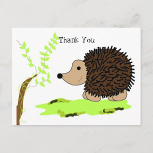 Cartoon Hedgehog Postcard