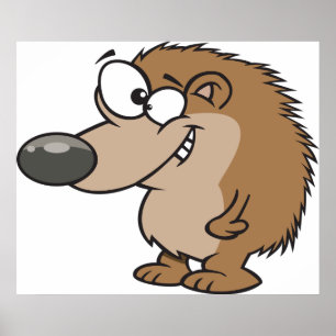 Cartoon Hedgehog Poster