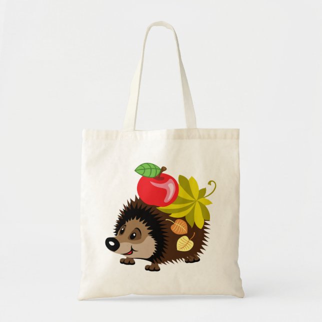 cartoon hedgehog tote bag (Front)
