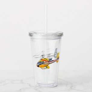 Cartoon Helicopter Acrylic Tumbler