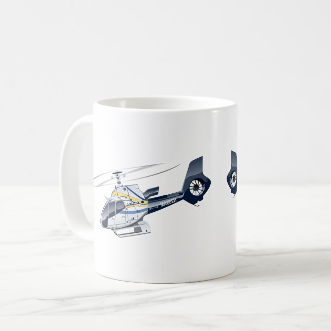 Cartoon Helicopter Coffee Mug (Front Left)