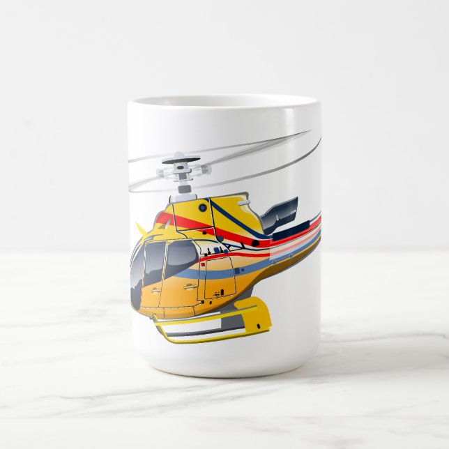 Cartoon Helicopter Coffee Mug (Center)