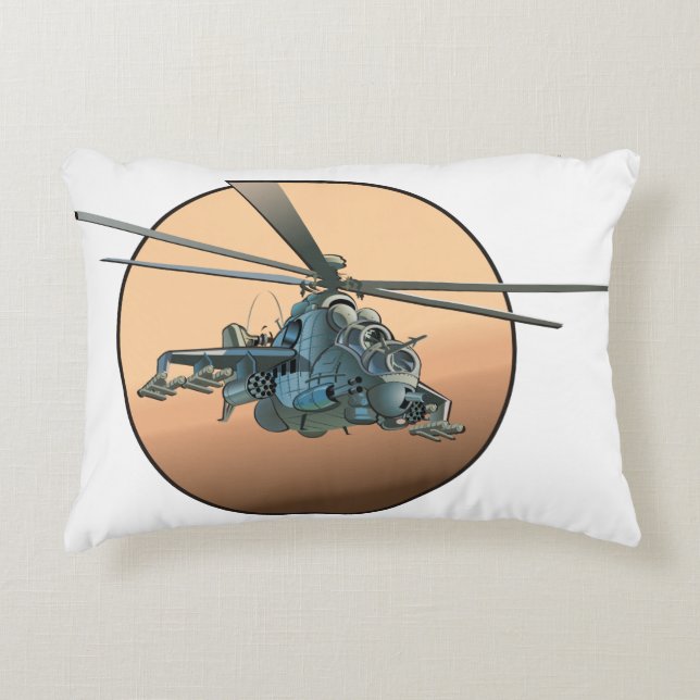 Cartoon helicopter decorative cushion (Front)