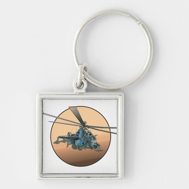 Cartoon helicopter key ring (Front)