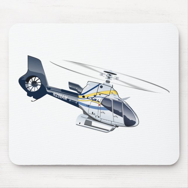 Cartoon Helicopter Mouse Mat (Front)