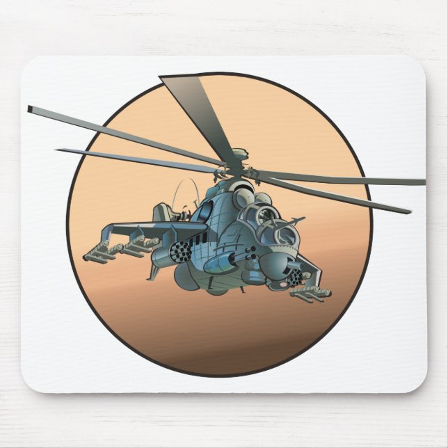 Cartoon helicopter mouse mat (Front)