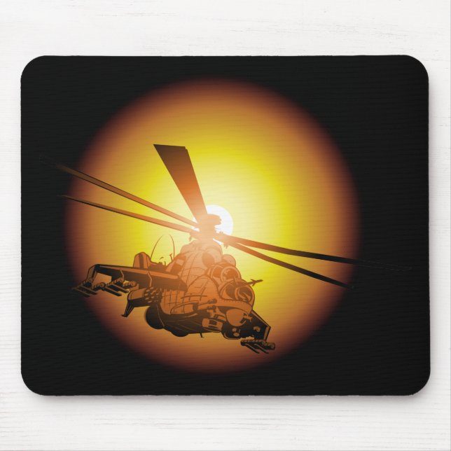 Cartoon Helicopter Mouse Mat (Front)