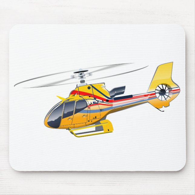 Cartoon Helicopter Mouse Mat (Front)