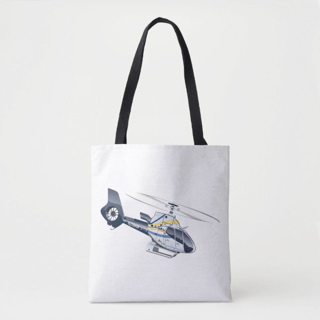 Cartoon Helicopter Tote Bag (Front)