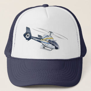 Cartoon Helicopter Trucker Hat