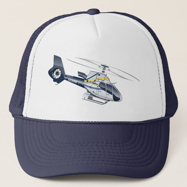 Cartoon Helicopter Trucker Hat (Front)