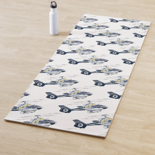 Cartoon Helicopter Yoga Mat