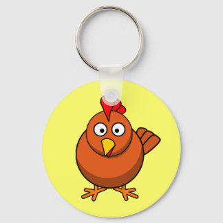 Cartoon Hen Chicken Key Ring