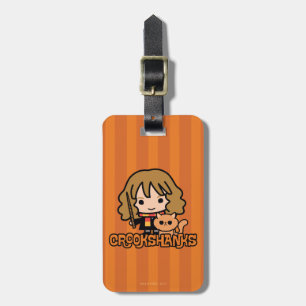 Cartoon Hermione and Crookshanks Luggage Tag