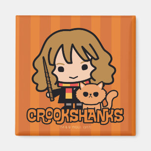 Cartoon Hermione and Crookshanks Magnet